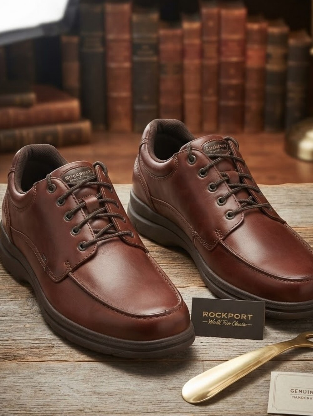 Rockport MW115 Brown Leather Walking Shoes Men's Size 9W Comfortable Orthopedic